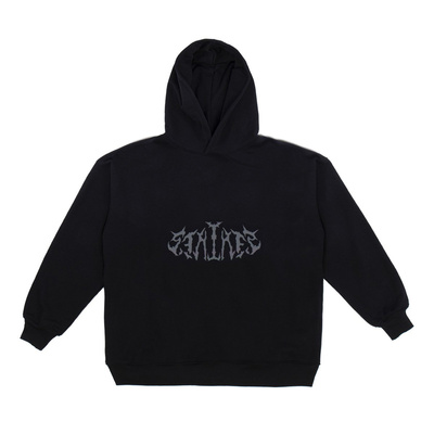 Stalker Angel Tribal Holo Rainbow Oversize Hoodie black