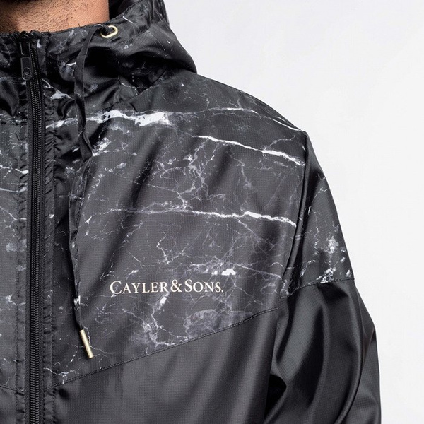 Cayler & Sons kurtka jacket Infinity Windbreaker black marble / gold WL-CAY-AW16-AP-02-03