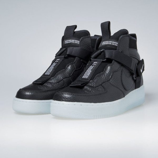 Sneakers buty Nike Air Force 1 Utility Mid black / half blue-white (AQ9758-001)