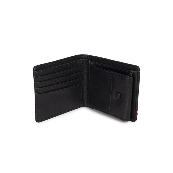 Portfel Herschel Roy Coin XL Leather Wallet black pebbled 10406-01885