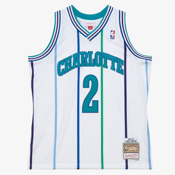 Mitchell & Ness Charlotte Hornets Swingman Jersey Larry Johnson white