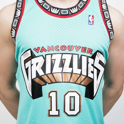 Mitchell & Ness Vancouver Grizzlies #10 Mike Bibby ocean Swingman Jersey 