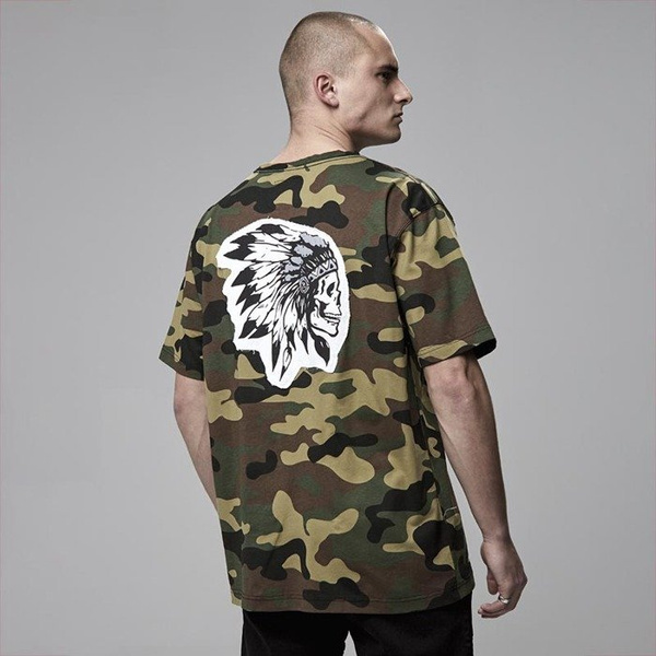 Cayler & Sons koszulka Black Label Patched Oversized Tee woodland camo / orange