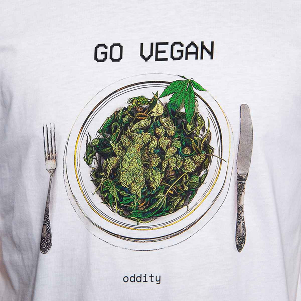 Koszulka Oddity Go Vegan T-shirt biała