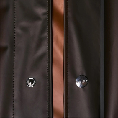 Rains Transparent Hooded Coat Jacket foggy brown