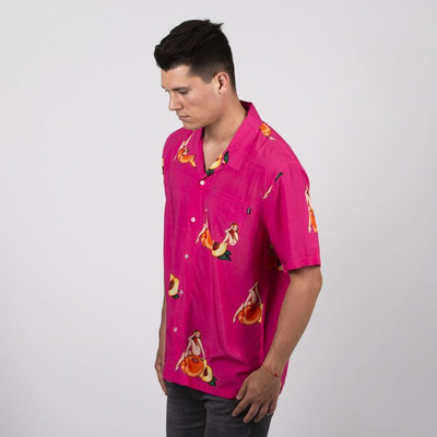 HUF Peachy SS Woven Shirt fuchsia