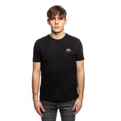 Koszulka Alpha Industries Basic Small Logo Reflective Print T-shirt czarna