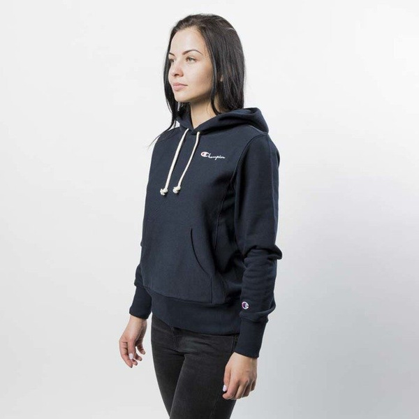 Bluza damska Champion Sweatshirt Reverse Weave Hoody navy 110035/F17/BS501