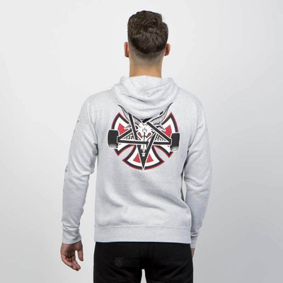 Thrasher x Independent Pentagram Cross Pullover Hooded grey heather