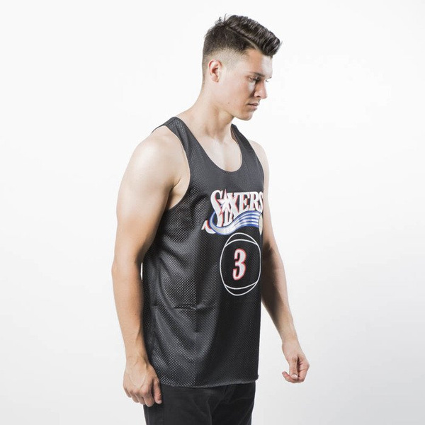 Mitchell & Ness Philadelphia 76ers Allen Iverson black / white Name / Number Reversible Mesh