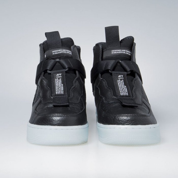 Sneakers buty Nike Air Force 1 Utility Mid black / half blue-white (AQ9758-001)