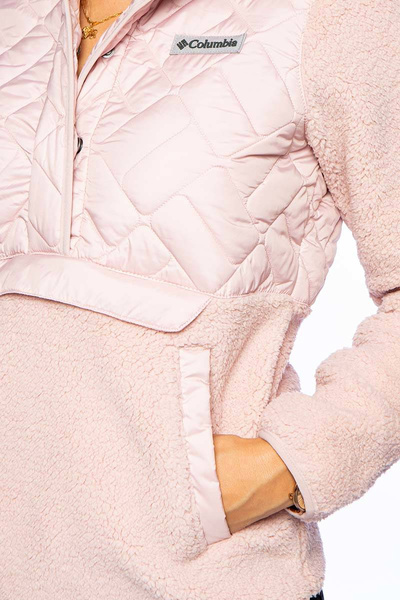 Bluza damska Columbia Sweet View Fleece Hooded Pullover różowa