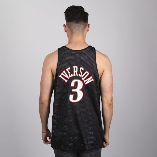 Koszulka Mitchell & Ness Philadelphia 76ers #3 Allen Iverson black / white NBA Reversible Mesh Tank