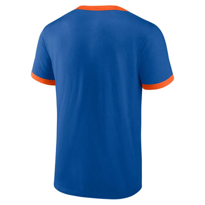 Koszulka Fanatics Fundamental SS Biblend Ringer Tee New York Mets deep royal/dark orange