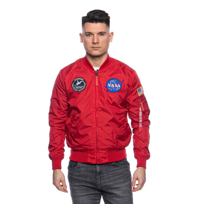 Alpha Industries Bomber Jacket MA-1 Nasa Reversible II speed red