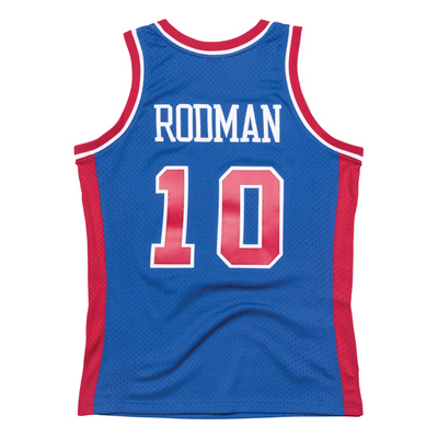 Mitchell & Ness Detroit Pistons #10 Dennis Rodman blue/red Swingman Jersey 