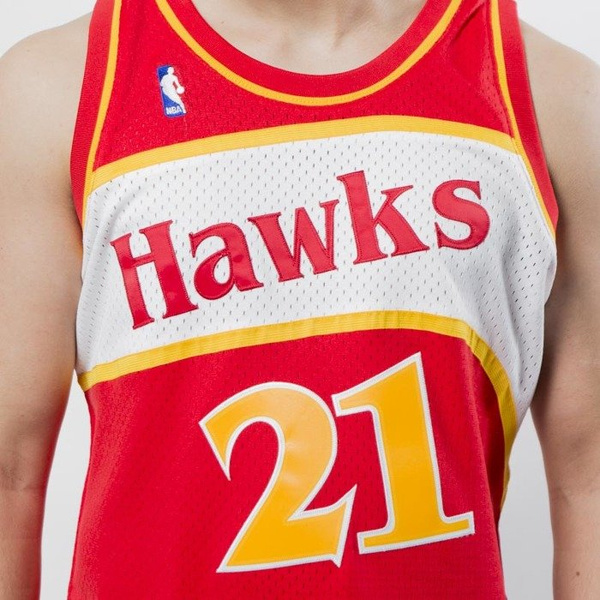 Koszulka Mitchell & Ness Atlanta Hawks #21 Dominique Wilkins red Swingman Jersey