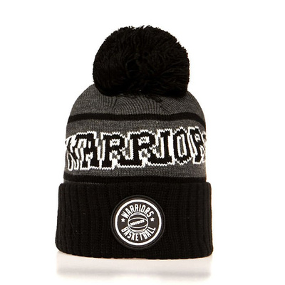 Mitchell & Ness Golden State Warriors Beanie black Reflective Patch Knit