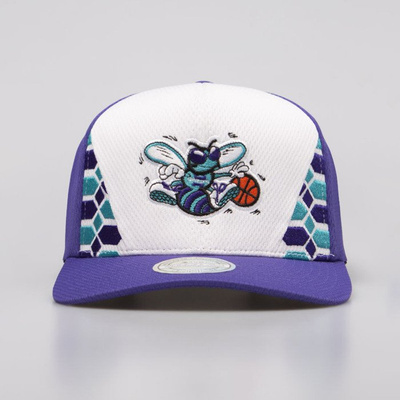 Czapka Mitchell & Ness snapback Charlotte Hornets white/purple DNA 110 Snapback