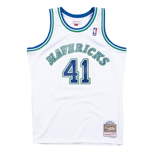 Koszulka Mitchell & Ness Dallas Mavericks #41 Dirk Nowitzki biała Swingman Jersey