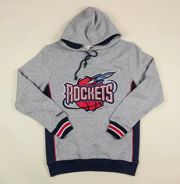 Bluza Mitchell & Ness Houston Rockets NBA Premium Fleece Hoodie szara