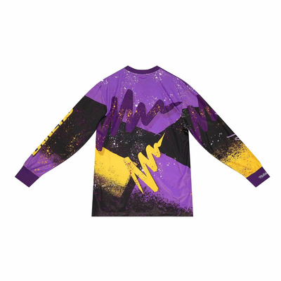 Koszulka Longsleeve Mitchell & Ness Los Angeles Lakers Hyper Hoops Moto Longsleeve fioletowa