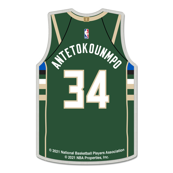 WinCraft NBA Collector Pin Jewelry Card Giannis Antetokounmpo Milwaukee Bucks
