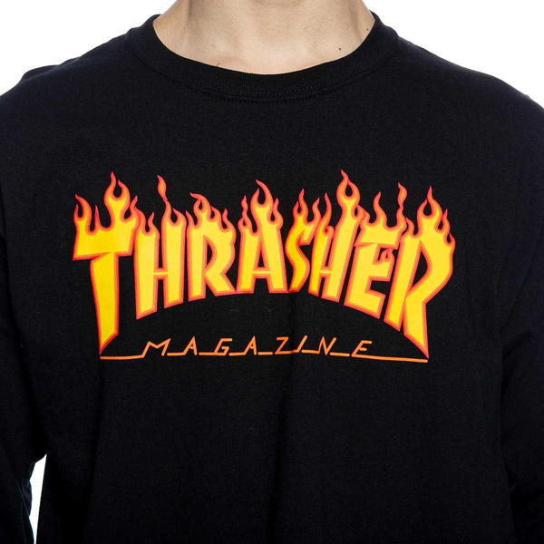 Koszulka Thrasher Flame Logo Long Sleeve black
