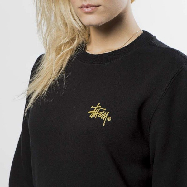 Bluza damska Stussy Sweatshirt Basic Logo Crew black WMNS