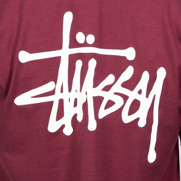 Stussy koszulka Basic Stussy Tee wine