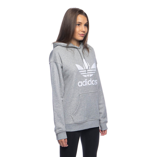 Bluza damska Adidas Originals Trefoil Hoodie medium grey heather/white