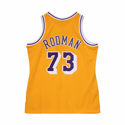Koszulka Mitchell & Ness Los Angeles Lakers #73 Dennis Rodman Swingman Jersey żółta