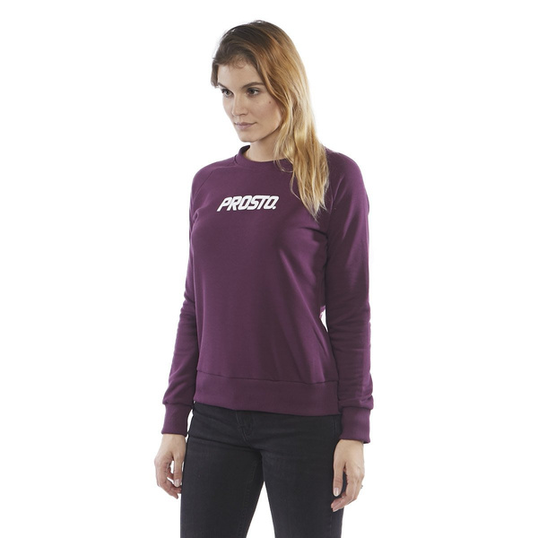 Bluza damska Prosto Klasyk Crewneck Font violet