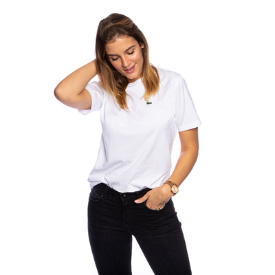 Lacoste Women's Crew Neck Premium Cotton T-shirt white
