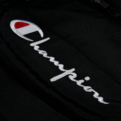 Champion Script Logo Zip Pockets Belt Bag black