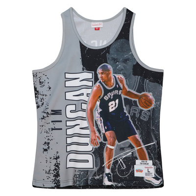 Koszulka Mitchell & Ness San Antonio Spurs Player Burst Mesh Tank czarna