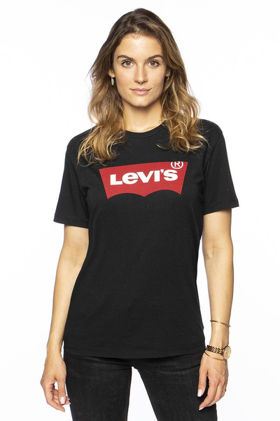 Koszulka damska Levi's Graphic Setin Neck Tee czarna