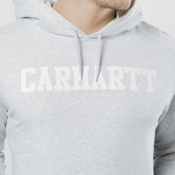 Bluza Carhartt WIP Hooded College Sweat ash heather / white I024669