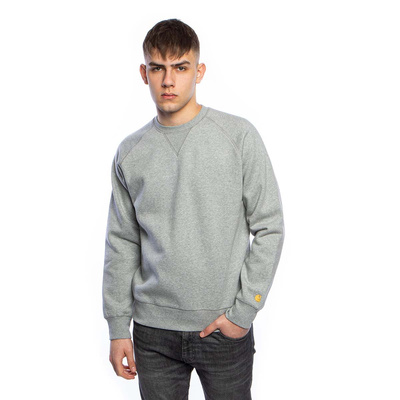 Carhartt WIP Crewneck Chase Sweat grey heather/gold