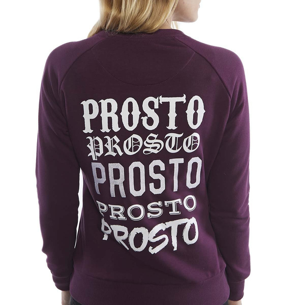 Bluza damska Prosto Klasyk Crewneck Font violet