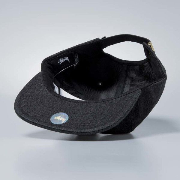 Czapka Stussy Melange Denim Strapback Cap black