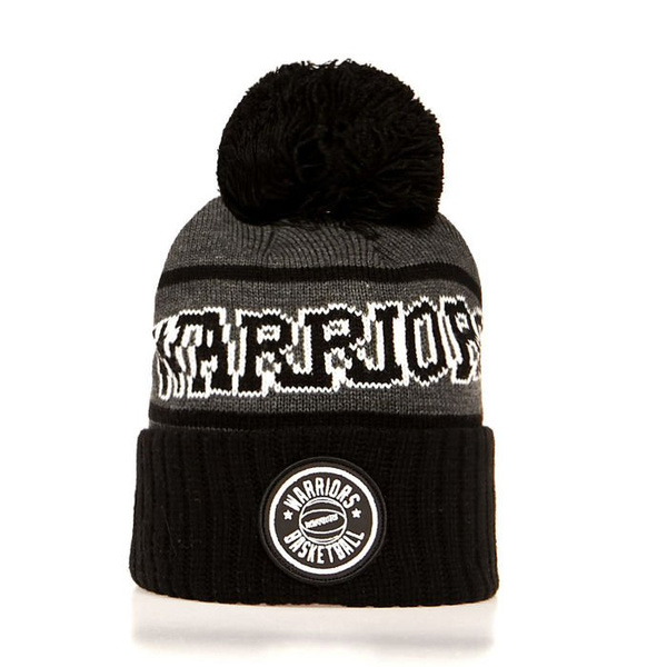 Czapka zimowa Mitchell & Ness Golden State Warriors Beanie black Reflective Patch Knit 5056271958583