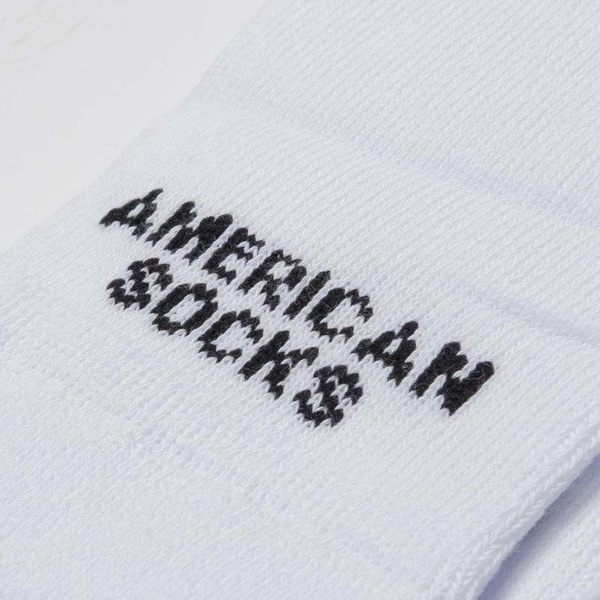Skarpety American Socks Old School - Ultra High white / black - black - black