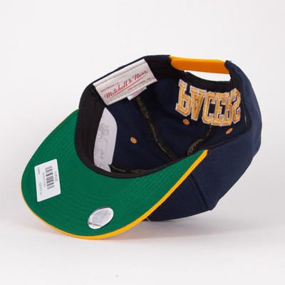 Mitchell & Ness czapka snapback Indiana Pacers navy / yelow Flipside 