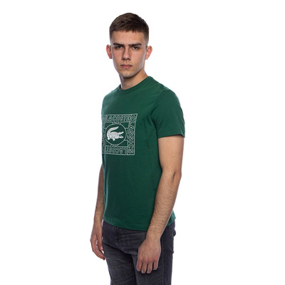 Koszulka Lacoste Men's Crocodile Print Crew Neck T-shirt zielona