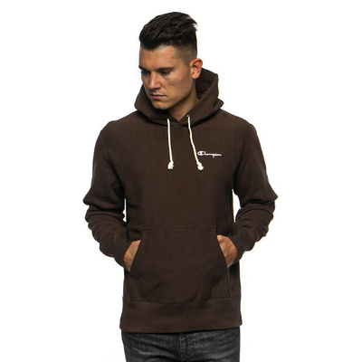 Bluza Champion Small Script Logo Reverse Weave Hoodie brown