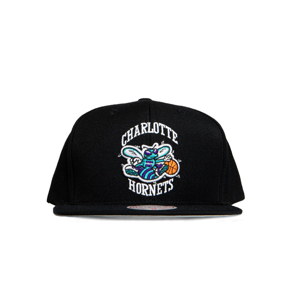 Czapka Mitchell & Ness Charlotte Hornets Snapback Cap czarna Wool Solid Snapback