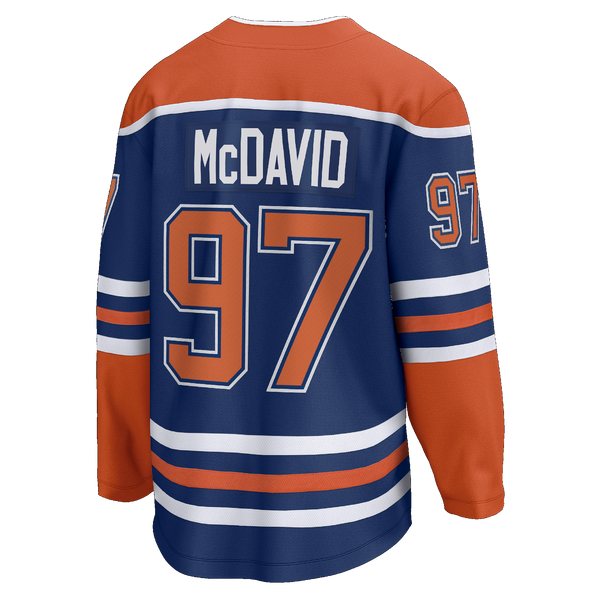 Koszulka Fanatics NHL Home Breakaway jersey Edmonton Oilers #97 Connor McDavid royal blue