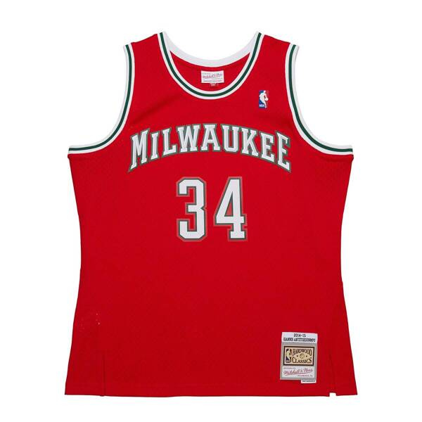 Mitchell & Ness Milwauke Bucks Swingman Jersey Giannis Antetokounmpo red