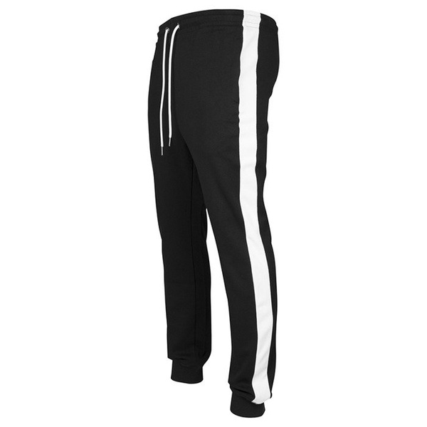Spodnie dresowe Urban Classics 2-Tone Interlock Track Pants black / white